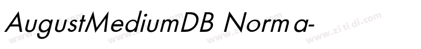 AugustMediumDB Norma字体转换